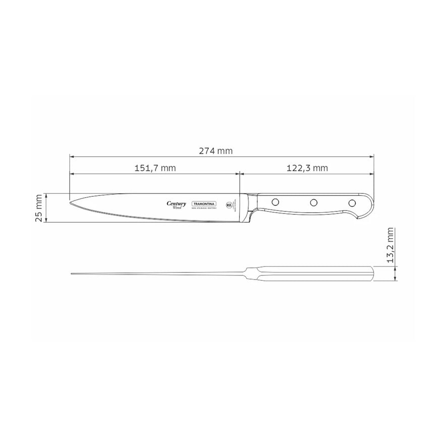 Tramontina Century Wood Utility Knife 15cm - Image 03