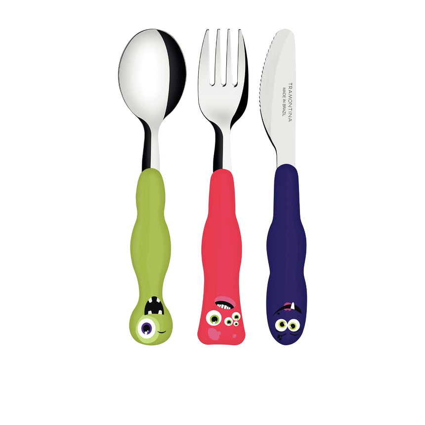 Tramontina Children's Cutlery Set 3pc Monster - Image 01