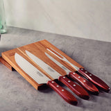 Tramontina Churrasco 5pc Barbecue Knife Block Set Red - Image 05