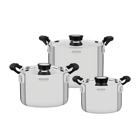 Tramontina Grano Collection 3pc Stainless Steel Cookware Set - Image 01