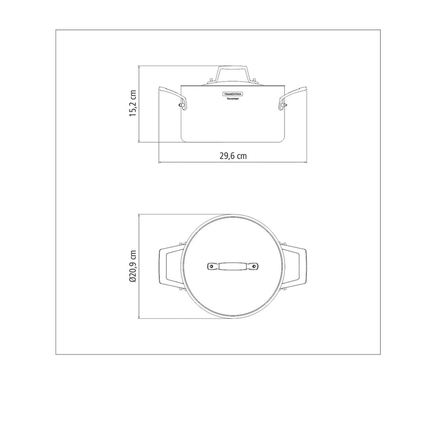 Tramontina Grano Collection Stainless Steel Deep Casserole 20cm - 3.5L - Image 06