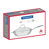 Tramontina Grano Collection Stainless Steel Wok 32cm - Image 03