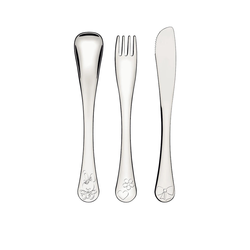 Tramontina Le Petit Stainless Steel Children's Cutlery Girl Set 3pc - Image 03