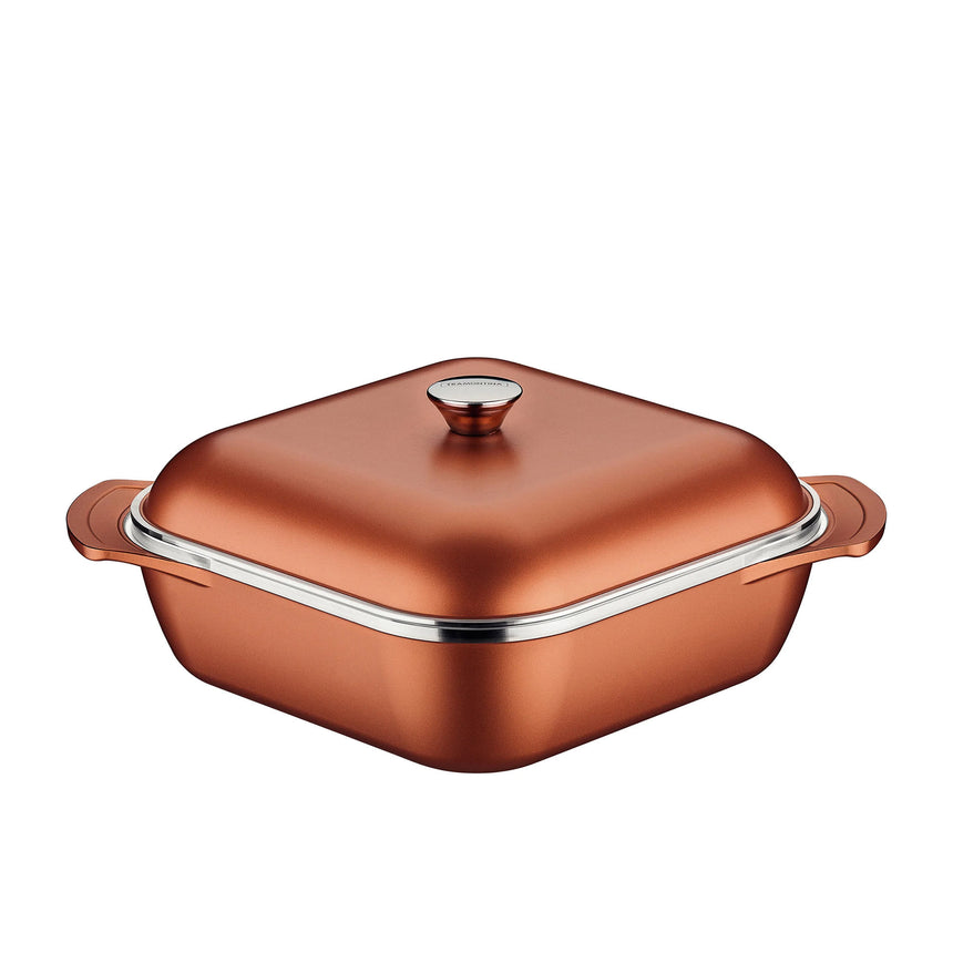 Tramontina Lyon Square Pot 28cm - 5.5L Gold - Image 01