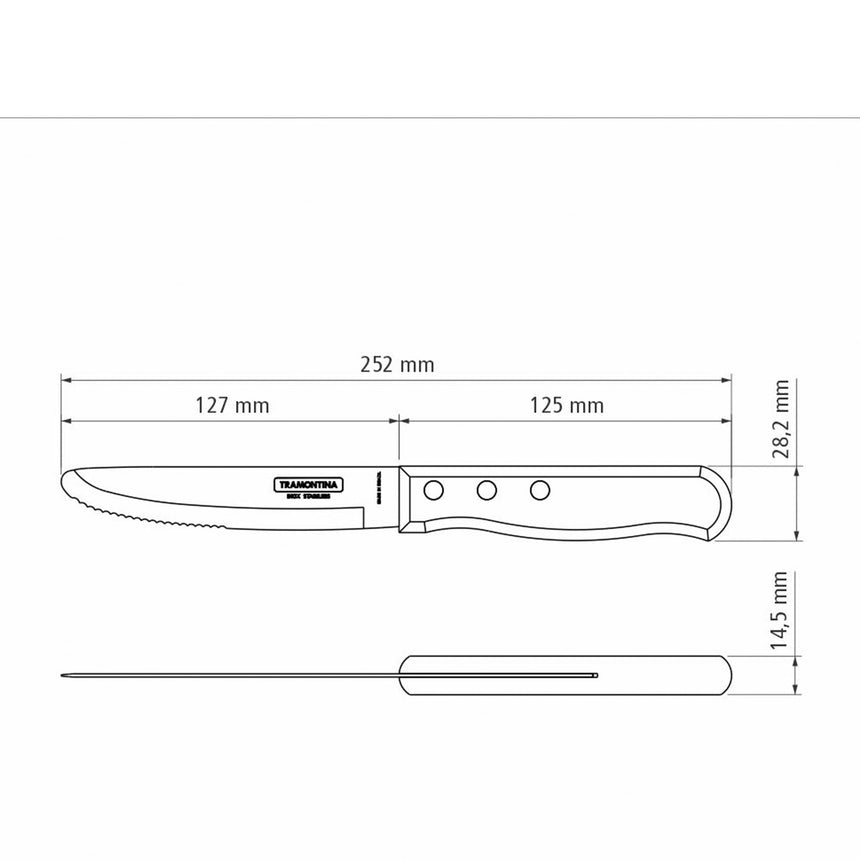 Tramontina Polywood Steak Knife Brown - Image 06