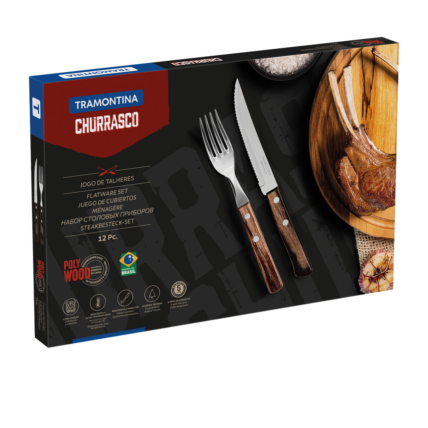 Tramontina Churrasco Traditional Cutlery Set 12 Piece - Image 01