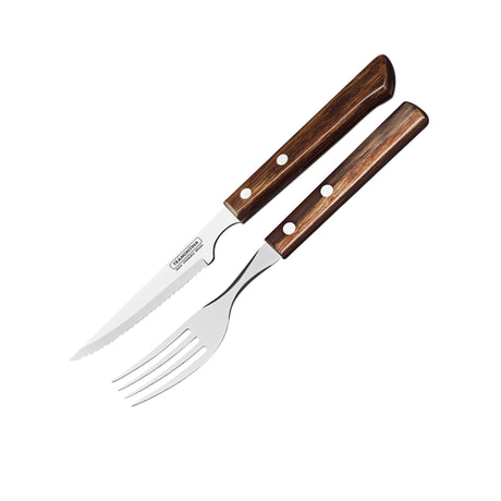 Tramontina Spanish Polywood Steak Knife and Fork Set 12 Piece - Image 01