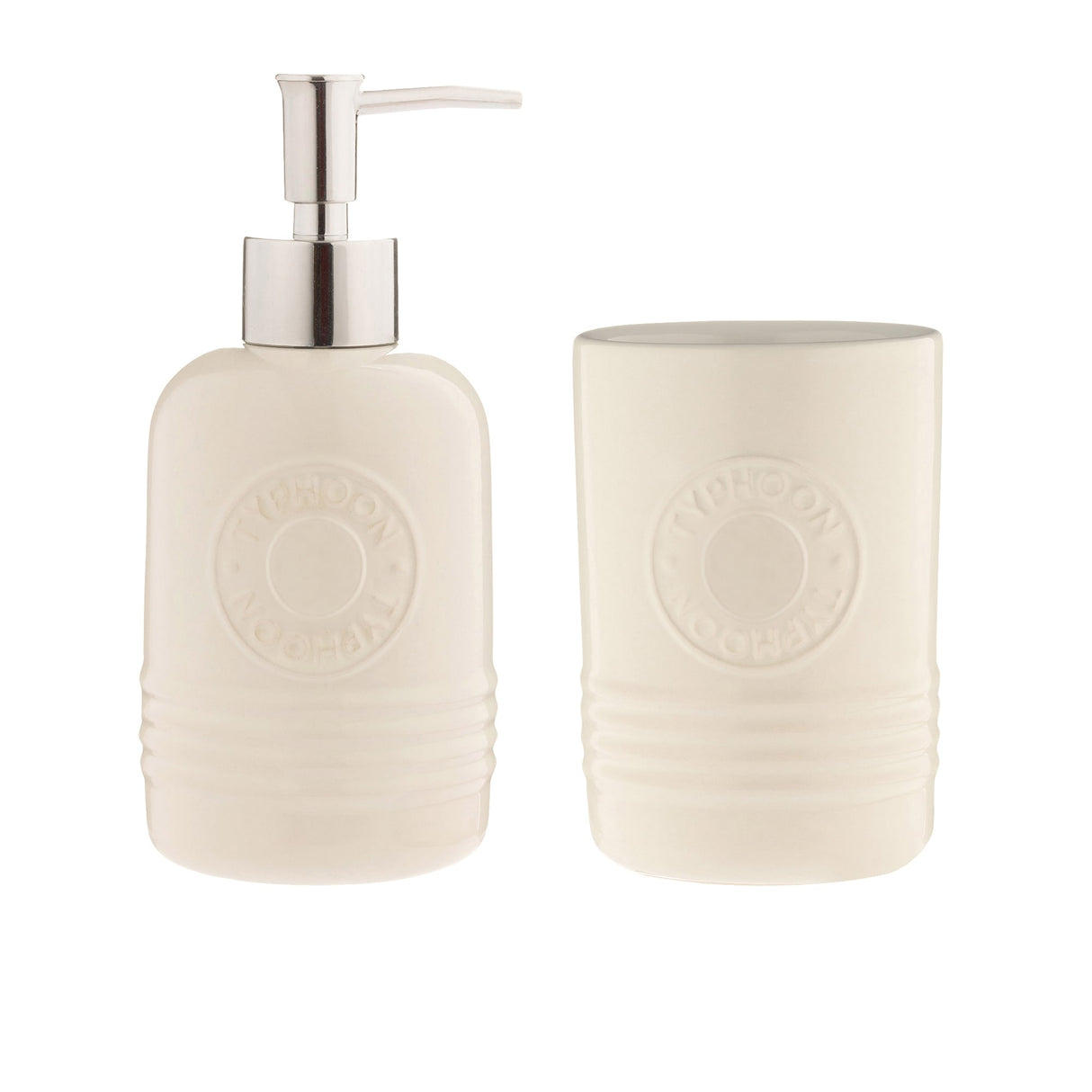 Typhoon Living Dispenser and Tumbler 2 Piece Set Cream - Image 01