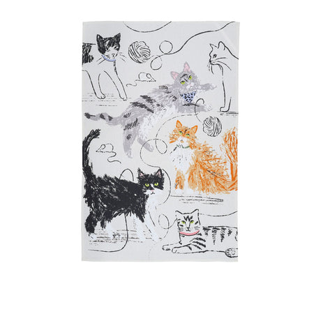 Ulster Weavers Feline Friends Tea Towel in White - Image 01