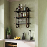 Umbra Bellwood 3 Tier Wall Shelf Walnut - Image 02