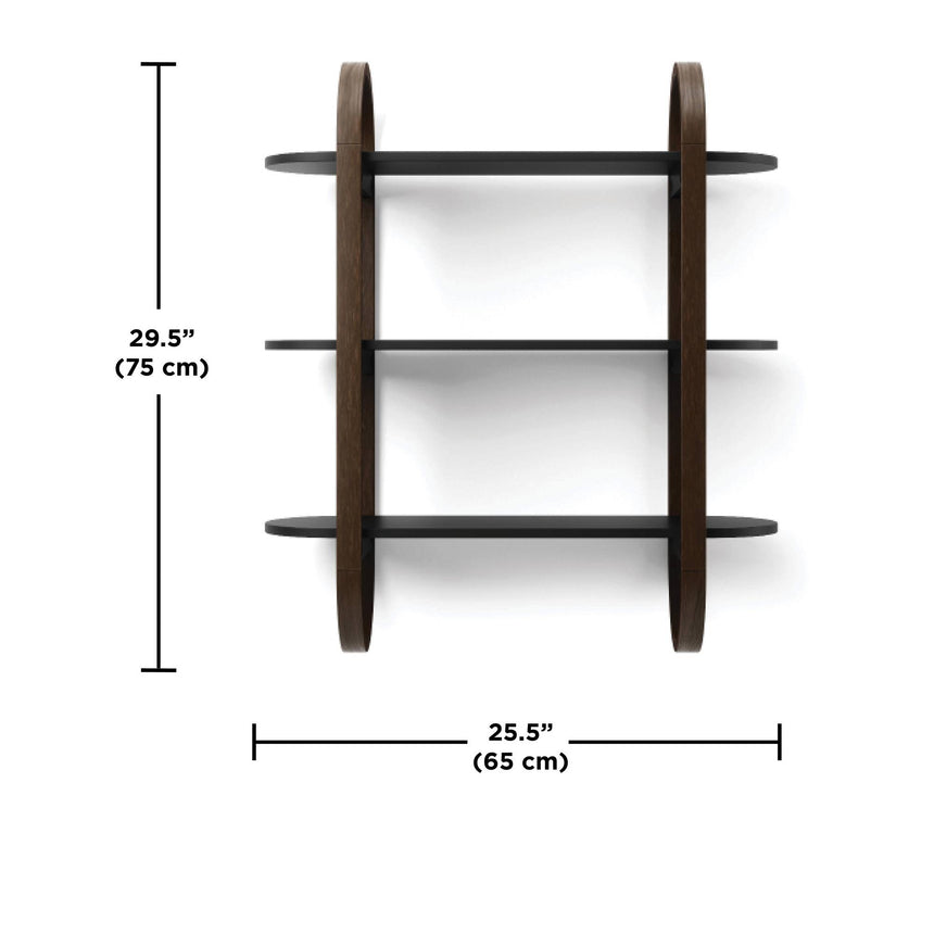 Umbra Bellwood 3 Tier Wall Shelf Walnut - Image 03