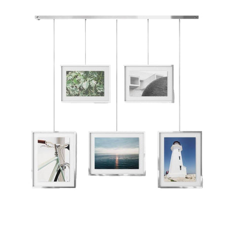 Umbra Exhibit Photo Frame Set of 5 Chrome - Image 01