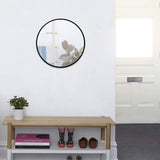 Umbra Hub Round Wall Mirror 61cm Black - Image 03