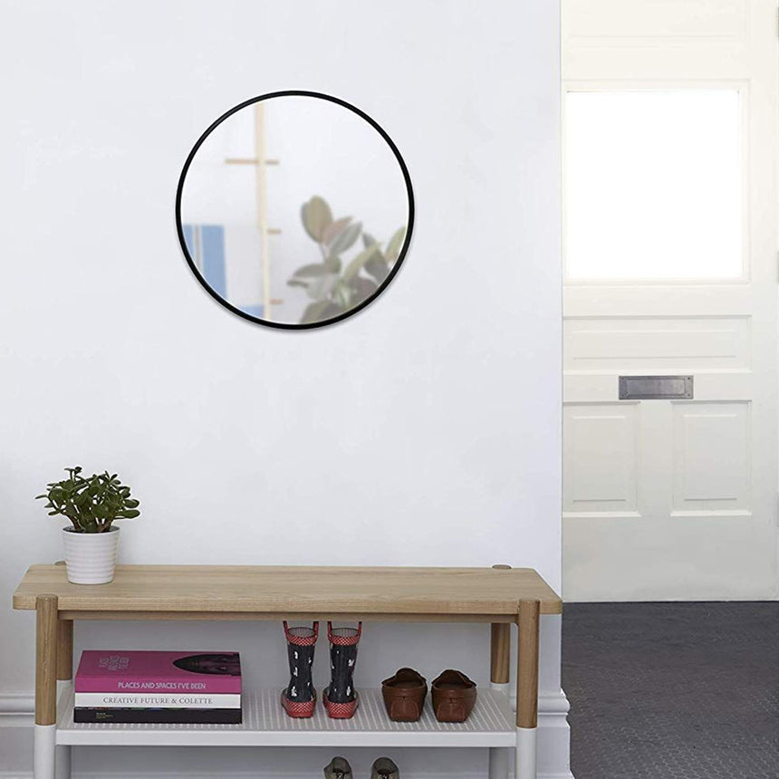 Umbra Hub Round Wall Mirror 61cm Black - Image 03