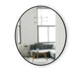 Umbra Hub Round Wall Mirror 94cm Black - Image 02