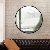 Umbra Hub Round Wall Mirror 94cm Black - Image 04