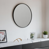 Umbra Hub Round Wall Mirror 94cm Black - Image 05