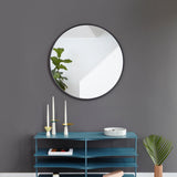 Umbra Hub Round Wall Mirror 94cm Black - Image 06