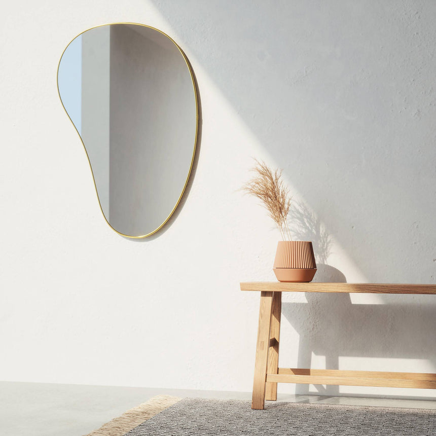 Umbra Hubba Pebble Wall Mirror Brass - Image 02