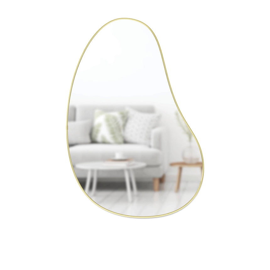 Umbra Hubba Pebble Wall Mirror Brass - Image 03