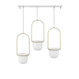 Umbra Triflora Hanging Planter Set of 3 White - Image 01