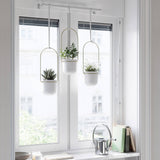 Umbra Triflora Hanging Planter Set of 3 White - Image 02