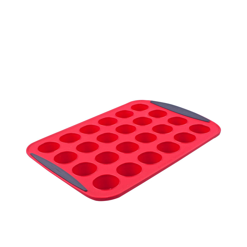 Daily Bake Silicone 24 Cup Mini Muffin Pan in Red - Image 01