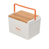 Vibes Portable Cooler Box with Bamboo Lid - Image 02