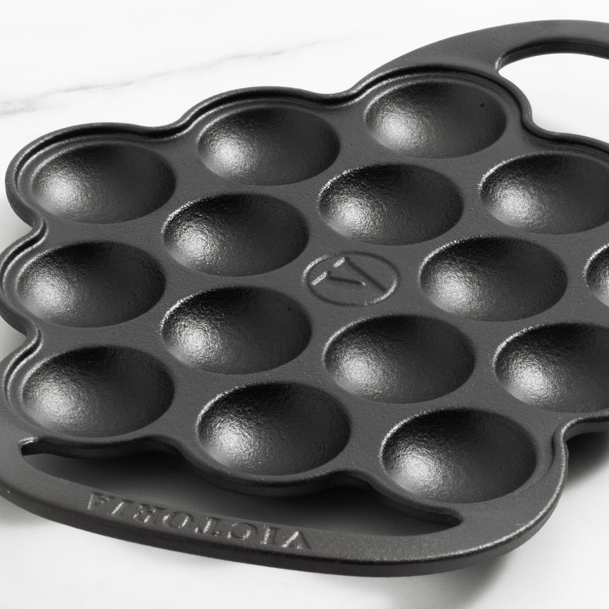 Victoria Seasoned Cast Iron Poffertjes Pancake Pan - Image 02