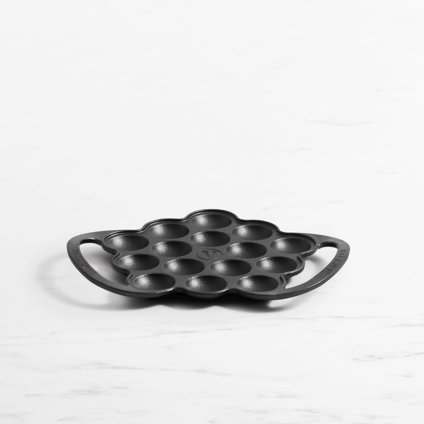 Victoria Seasoned Cast Iron Poffertjes Pancake Pan - Image 01