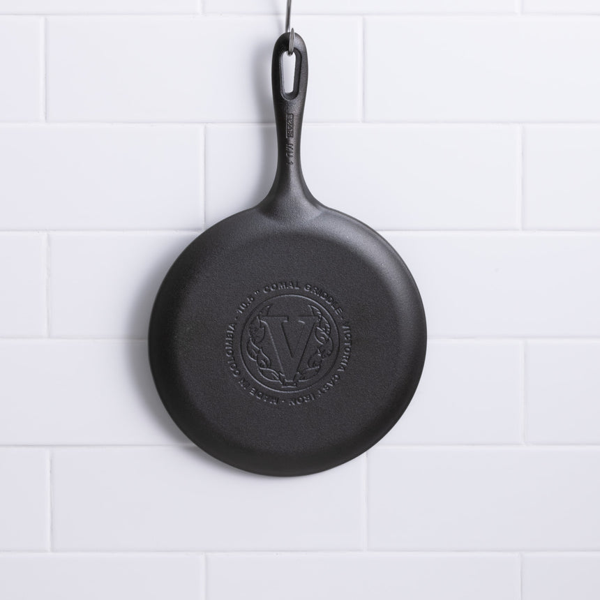 Victoria Seasoned Cast Iron Round Griddle Pan 26cm - Image 04