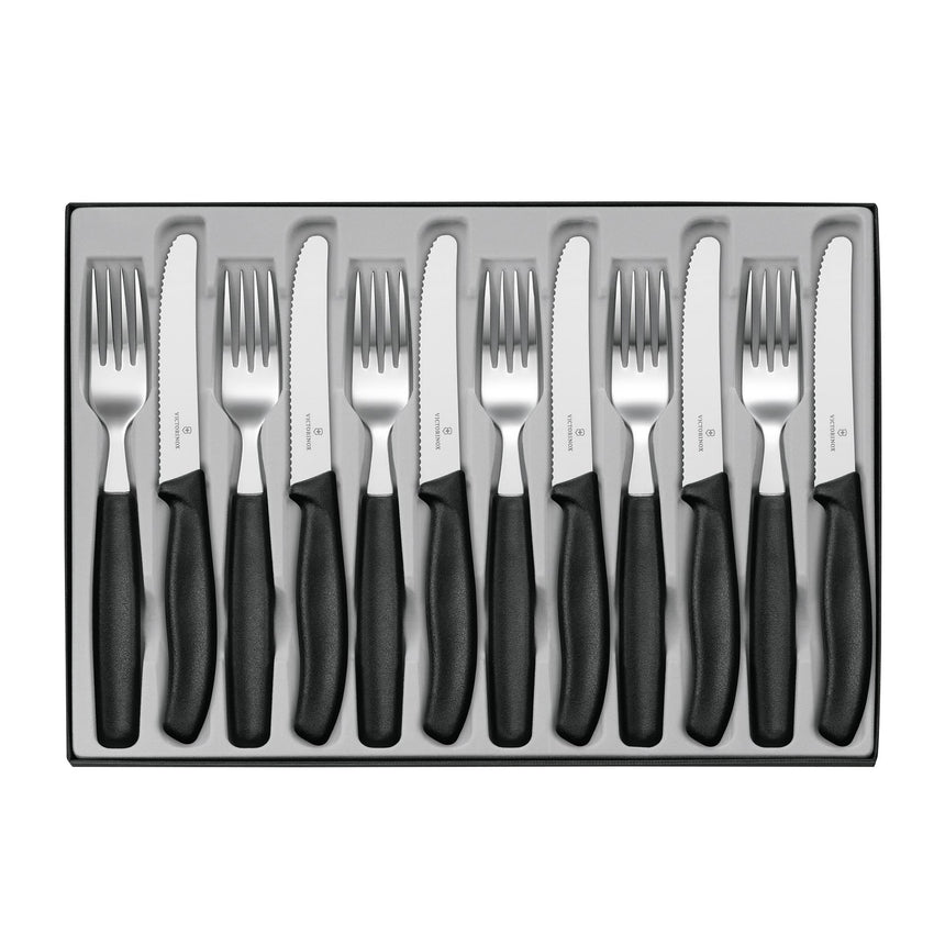 Victorinox 12 Piece Cutlery Set in Black - Image 01