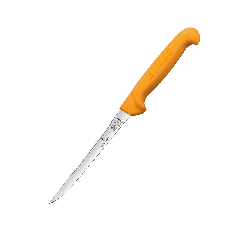 Victorinox Swibo Fish Filleting Knife with Scaler 16cm Orange - Image 01