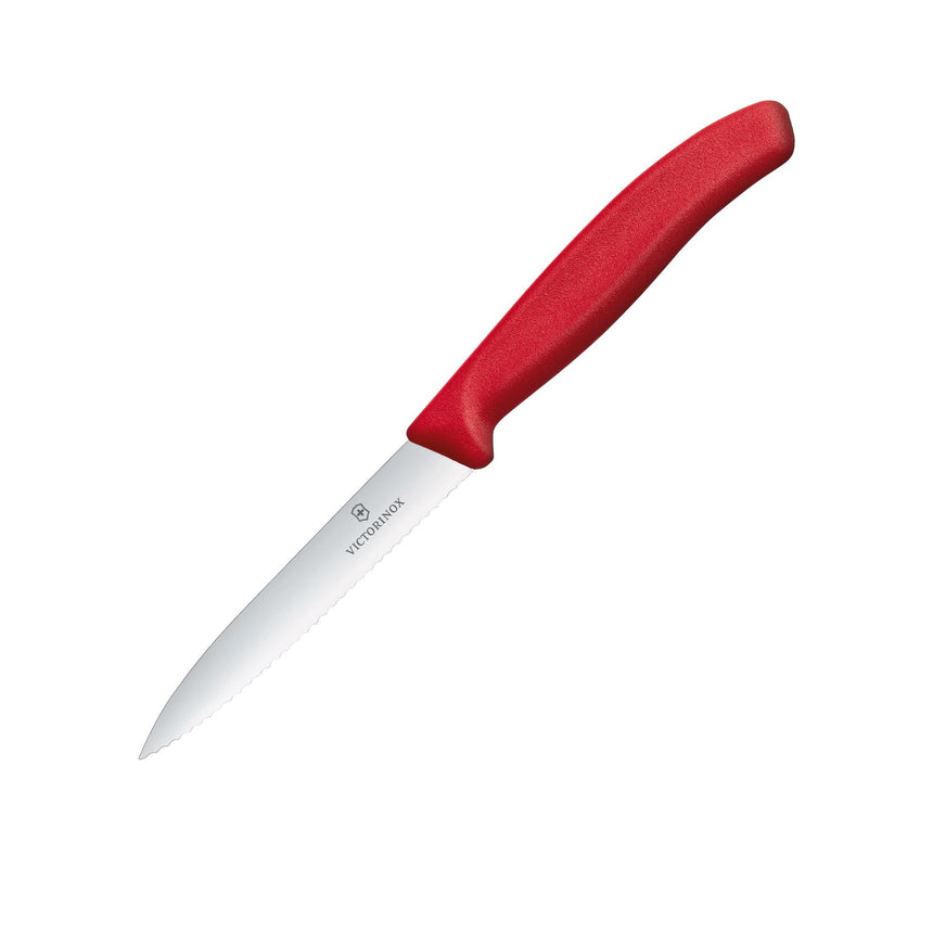 Victorinox Serrated Vegetable Knife Red 10cm - Image 01