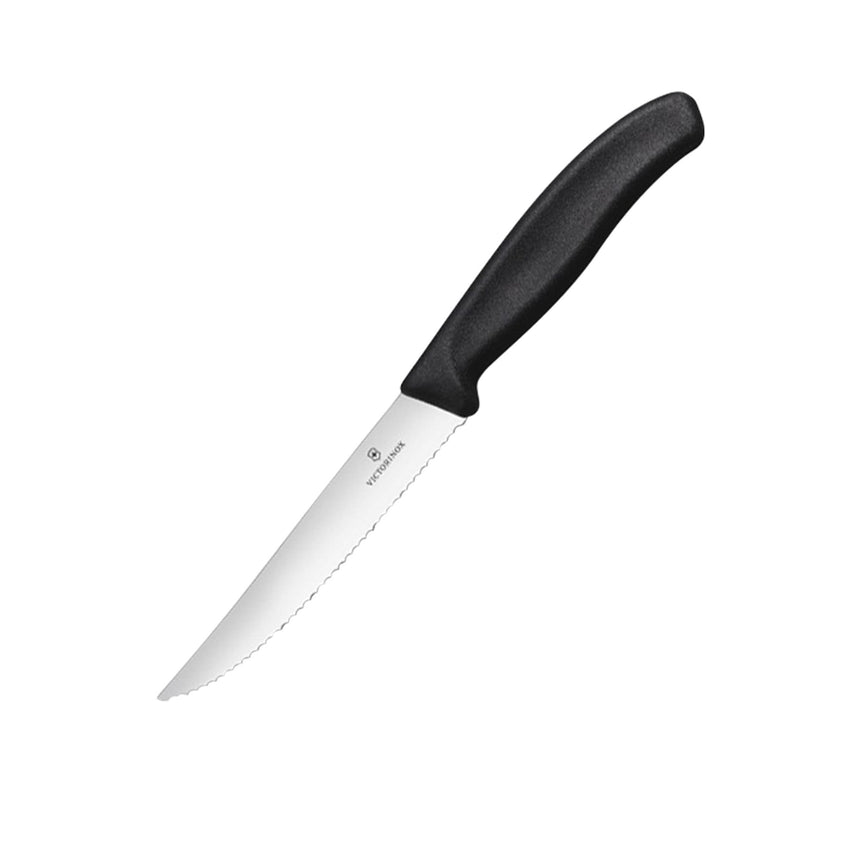 Victorinox Classic Steak and Pizza Knife Wide Blade Wavy Edge 12cm - Image 01