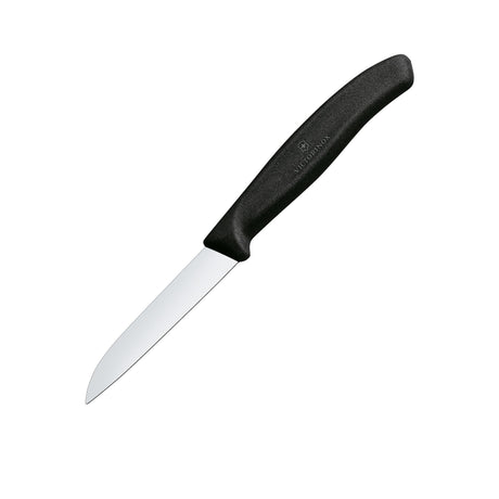 Victorinox Paring Knife with Straight Blade 8cm in Black - Image 01