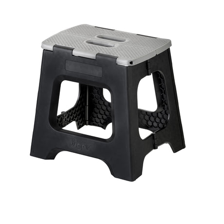 Vigar Compact Foldable Stool 32cm in Black - Image 01