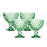 Villeroy & Boch Boston Coloured Champagne Coupe and Dessert Bowl Set of 4 Green - Image 01