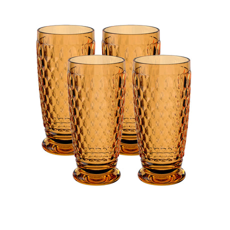 Villeroy & Boch Boston Highball Tumbler 300mL Set of 4 Saffron - Image 01