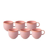 Villeroy & Boch Perlemor Mug 290ml Set of 6 Coral - Image 01