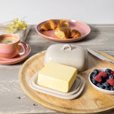 Villeroy & Boch Perlemor Home Butter Dish with Cover Sand - Image 02