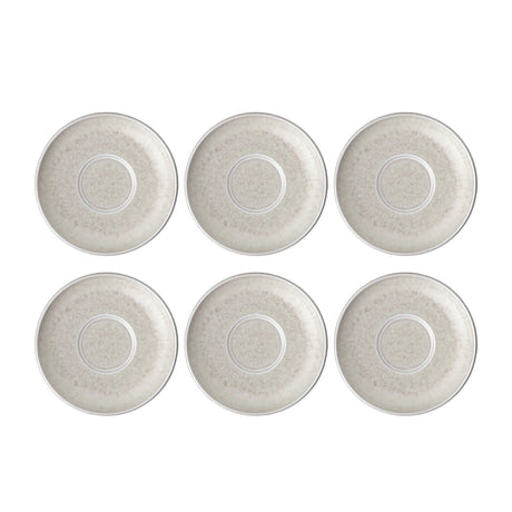 Villeroy & Boch Perlemor Saucer 12cm Set of 6 Sand - Image 01