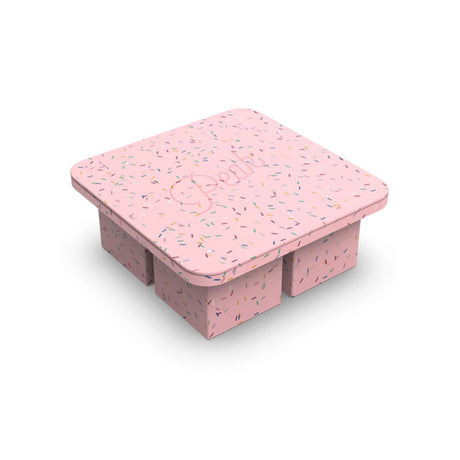 W&P 4 Cube Ice Tray Extra Large Speckled Pink - Image 02