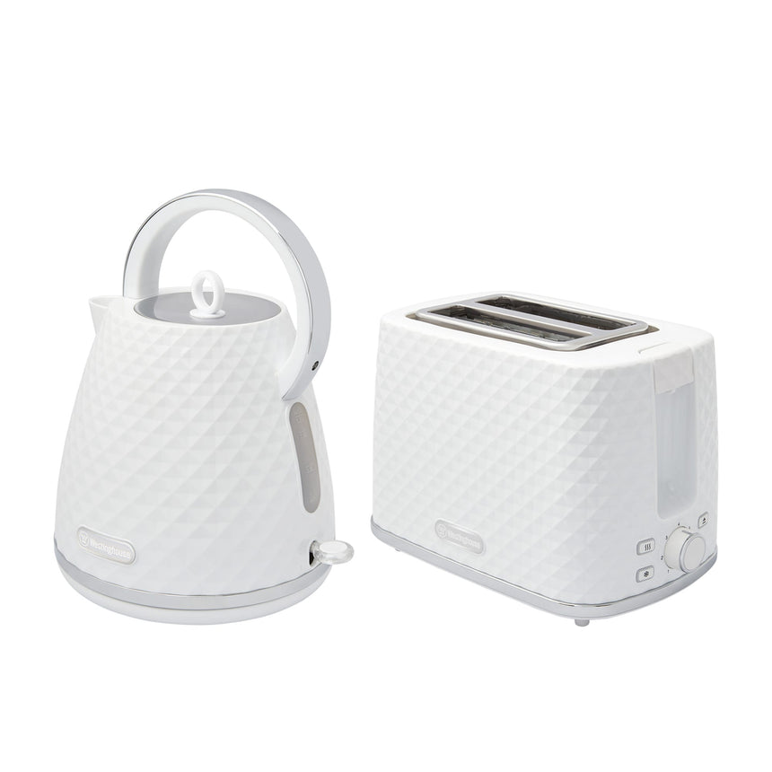 Westinghouse Kettle and Toaster Pack in White Diamond Pattern - Image 02