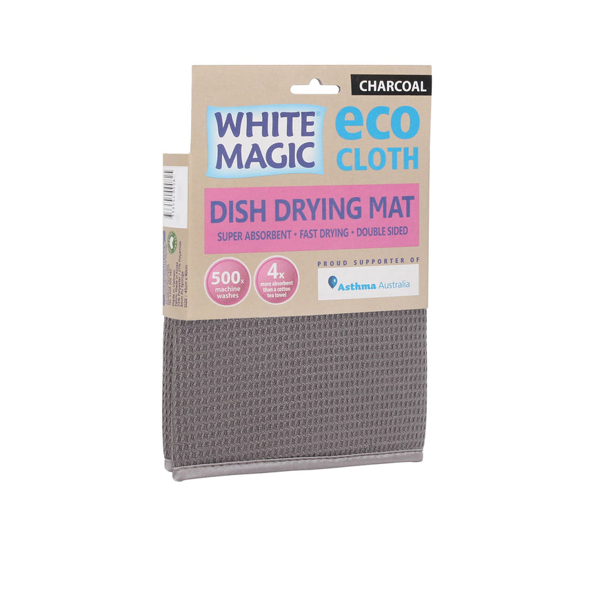 White Magic Microfibre Eco Dish Drying Mat Charcoal 45x40cm - Image 03