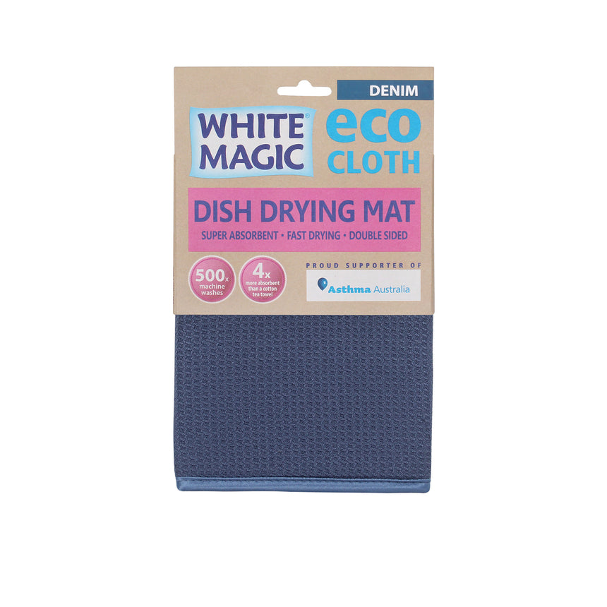 White Magic Microfibre Eco Dish Drying Mat Denim 45x40cm - Image 02