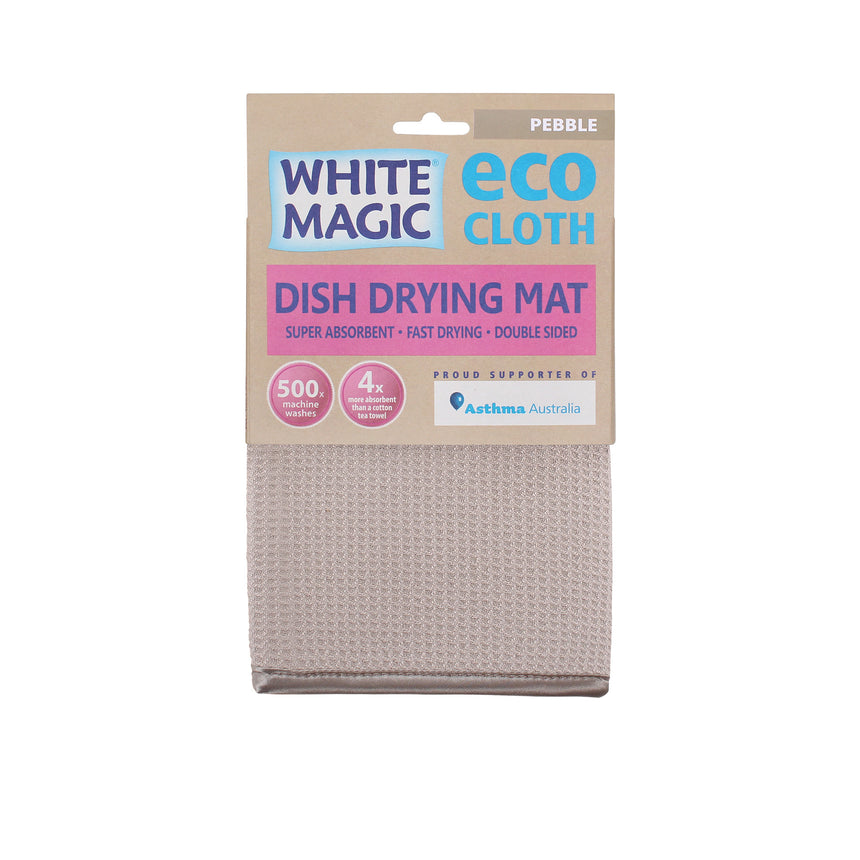 White Magic Eco Cloth Dish Drying Mat Pebble - Image 01