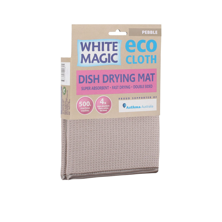 White Magic Eco Cloth Dish Drying Mat Pebble - Image 02