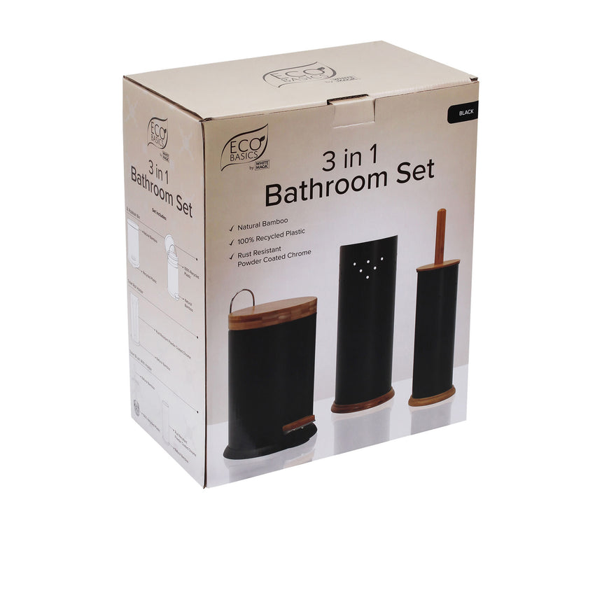 White Magic 3 in 1 Bathroom Set in Black - Image 02