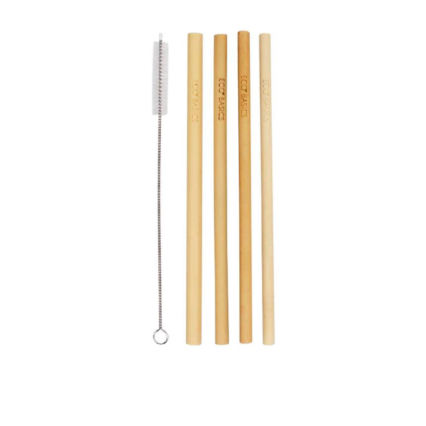 White Magic Eco Basics Bamboo Straws 4 Pack - Image 01